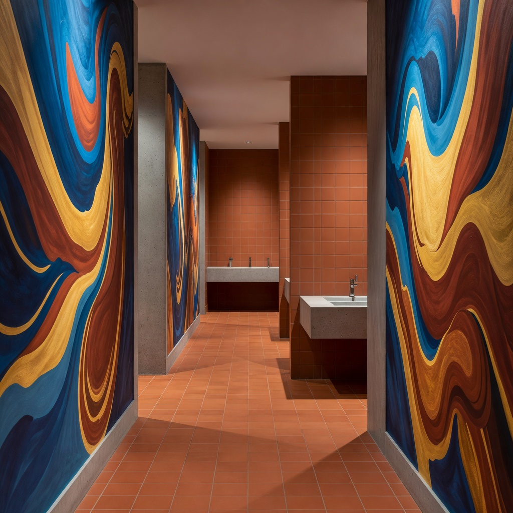 The RomeHello artistic mural corridors and sleek terracotta bathrooms